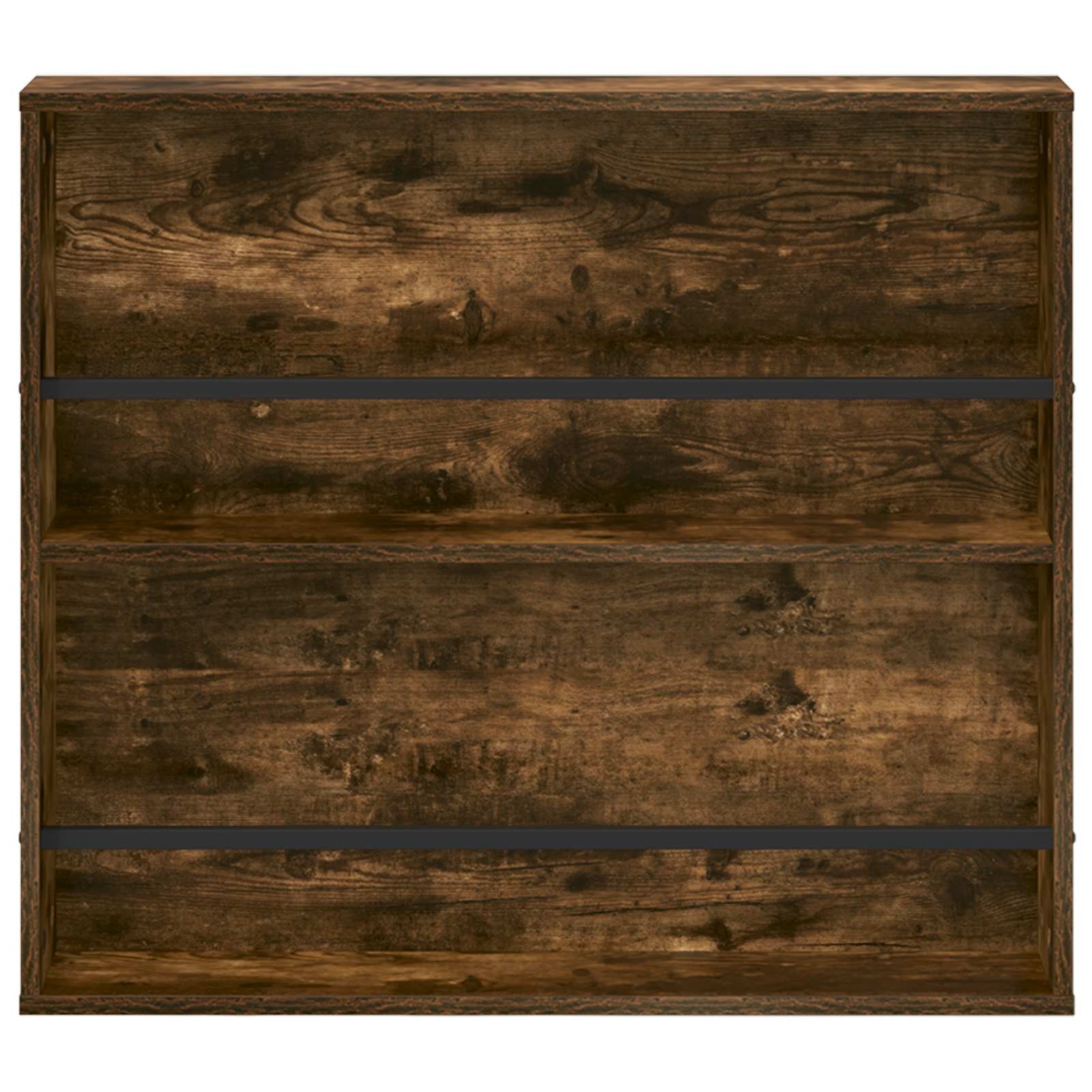 VidaXL Tijdschrift Rek Gerookt eiken 80 x 12 x 70 cm Bewerkt hout