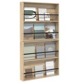 VidaXL Tijdschrift Rek 2 pcs Sonoma Eiken 80 x 12 x 70 cm Bewerkt hout