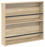 VidaXL Tijdschrift Rek 2 pcs Sonoma Eiken 80 x 12 x 70 cm Bewerkt hout