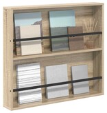 VidaXL Tijdschrift Rek Sonoma Eiken 80 x 12 x 70 cm Bewerkt hout