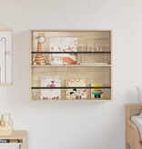 VidaXL Tijdschrift Rek Sonoma Eiken 80 x 12 x 70 cm Bewerkt hout