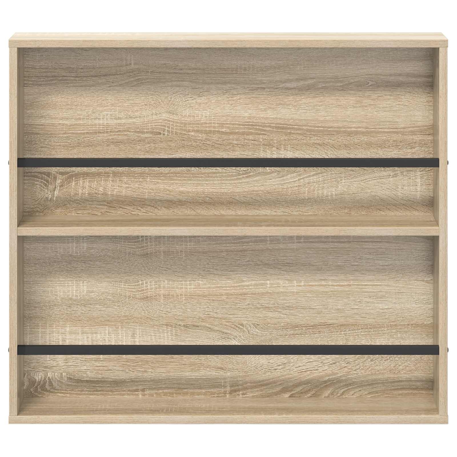 VidaXL Tijdschrift Rek Sonoma Eiken 80 x 12 x 70 cm Bewerkt hout