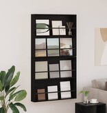 VidaXL Tijdschrift Rek 2 pcs Zwart Eiken 80 x 12 x 70 cm Bewerkt hout