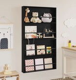 VidaXL Tijdschrift Rek 2 pcs Zwart Eiken 80 x 12 x 70 cm Bewerkt hout