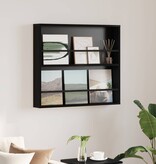 VidaXL Tijdschrift Rek Zwart Eiken 80 x 12 x 70 cm Bewerkt hout