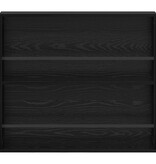 VidaXL Tijdschrift Rek Zwart Eiken 80 x 12 x 70 cm Bewerkt hout