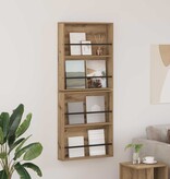 VidaXL Tijdschrift Rek met plank 2 pcs Artisan Eiken 60 x 12 x 70 cm