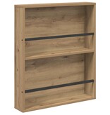 VidaXL Tijdschrift Rek met plank 2 pcs Artisan Eiken 60 x 12 x 70 cm