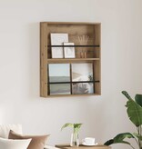 VidaXL Tijdschrift Rek Artisan Eiken 60 x 12 x 70 cm Bewerkt hout