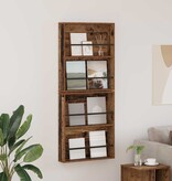 VidaXL Tijdschrift Rek 2 pcs Oudhout 60 x 12 x 70 cm Bewerkt hout