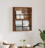 VidaXL Tijdschrift Rek met plank Oudhout 60 x 12 x 70 cm Bewerkt hout