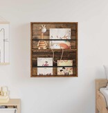 VidaXL Tijdschrift Rek met plank Oudhout 60 x 12 x 70 cm Bewerkt hout