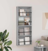 VidaXL Tijdschrift Rek 2 pcs Grijs Sonoma 60 x 12 x 70 cm Bewerkt hout