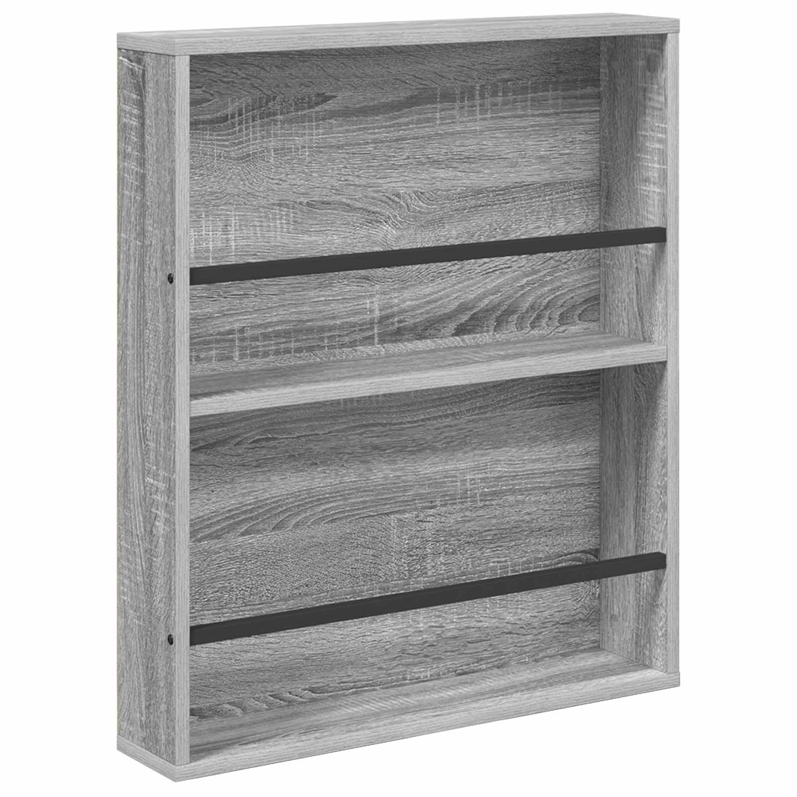 VidaXL Tijdschrift Rek Grijs Sonoma 60 x 12 x 70 cm Bewerkt hout