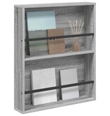 VidaXL Tijdschrift Rek Grijs Sonoma 60 x 12 x 70 cm Bewerkt hout