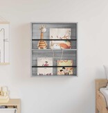 VidaXL Tijdschrift Rek Grijs Sonoma 60 x 12 x 70 cm Bewerkt hout