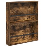 VidaXL Tijdschrift Rek Gerookt eiken 60 x 12 x 70 cm Bewerkt hout