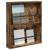 VidaXL Tijdschrift Rek Gerookt eiken 60 x 12 x 70 cm Bewerkt hout