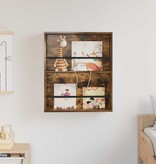 VidaXL Tijdschrift Rek Gerookt eiken 60 x 12 x 70 cm Bewerkt hout