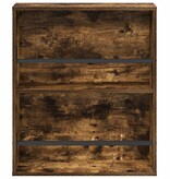 VidaXL Tijdschrift Rek Gerookt eiken 60 x 12 x 70 cm Bewerkt hout