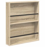 VidaXL Tijdschrift Rek 2 pcs Sonoma Eiken 60 x 12 x 70 cm Bewerkt hout