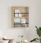 VidaXL Tijdschrift Rek Sonoma Eiken 60 x 12 x 70 cm Bewerkt hout