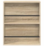 VidaXL Tijdschrift Rek Sonoma Eiken 60 x 12 x 70 cm Bewerkt hout