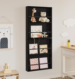 VidaXL Tijdschrift Rek 2 pcs Zwart Eiken 60 x 12 x 70 cm Bewerkt hout