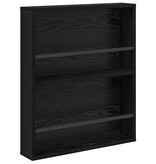 VidaXL Tijdschrift Rek 2 pcs Zwart Eiken 60 x 12 x 70 cm Bewerkt hout