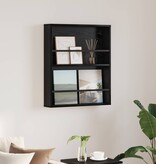 VidaXL Tijdschrift Rek Zwart Eiken 60 x 12 x 70 cm Bewerkt hout