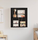 VidaXL Tijdschrift Rek Zwart Eiken 60 x 12 x 70 cm Bewerkt hout