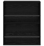 VidaXL Tijdschrift Rek Zwart Eiken 60 x 12 x 70 cm Bewerkt hout