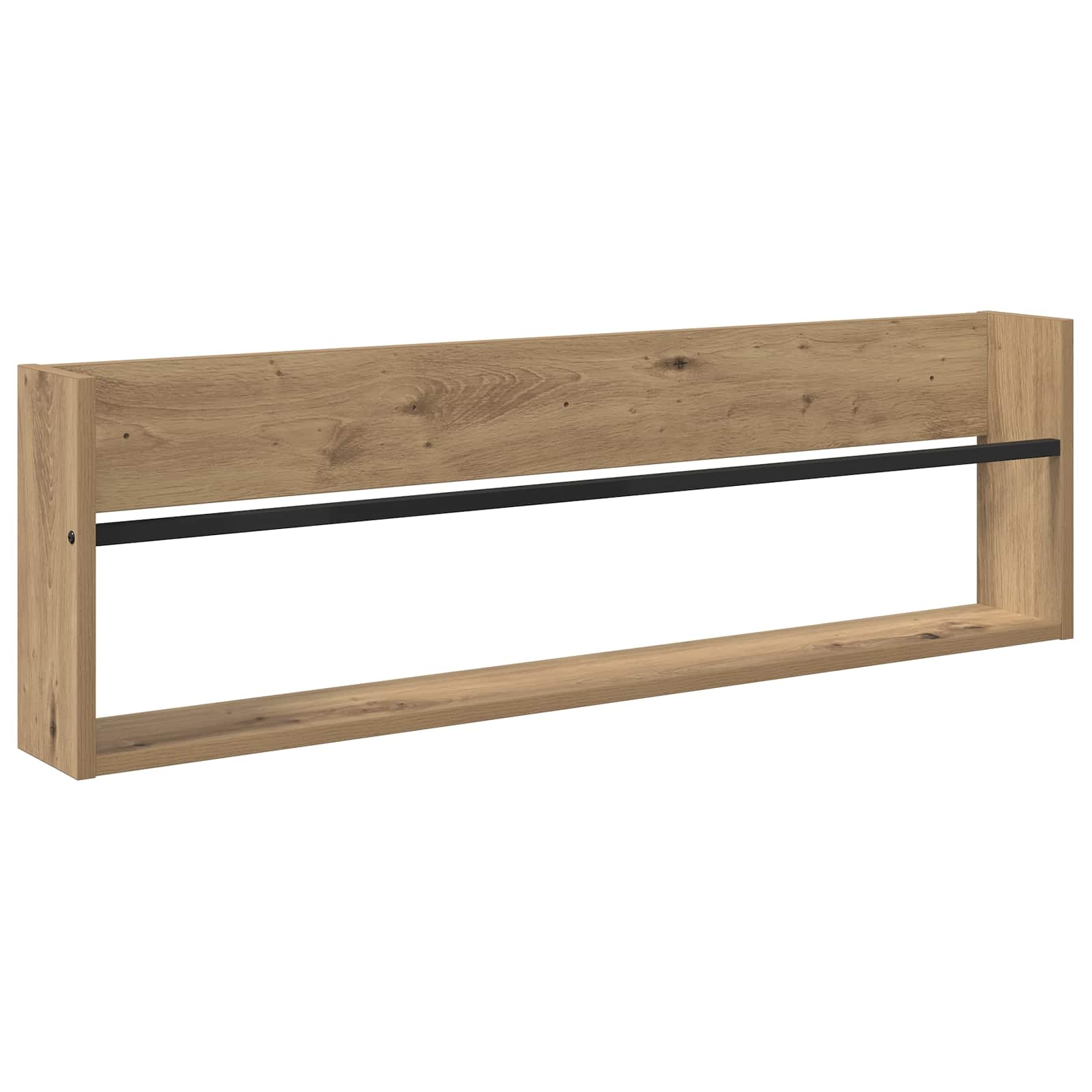 VidaXL Tijdschrift Rek met plank 2 pcs Artisan Eiken 100 x 12 x 30 cm