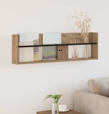 VidaXL Tijdschrift Rek Artisan Eiken 100 x 12 x 30 cm Bewerkt hout