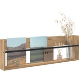VidaXL Tijdschrift Rek Artisan Eiken 100 x 12 x 30 cm Bewerkt hout