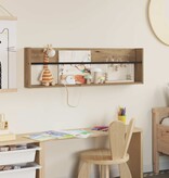 VidaXL Tijdschrift Rek Artisan Eiken 100 x 12 x 30 cm Bewerkt hout