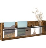 VidaXL Tijdschrift Rek Gerookt eiken 100 x 12 x 30 cm Bewerkt hout