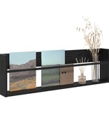 VidaXL Tijdschrift Rek Zwart Eiken 100 x 12 x 30 cm Bewerkt hout