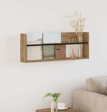 VidaXL Tijdschrift Rek Artisan Eiken 80 x 12 x 30 cm Bewerkt hout