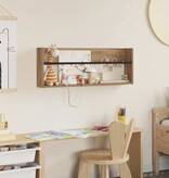 VidaXL Tijdschrift Rek Artisan Eiken 80 x 12 x 30 cm Bewerkt hout