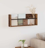 VidaXL Tijdschrift Rek met plank Oudhout 80 x 12 x 30 cm Bewerkt hout