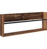 VidaXL Tijdschrift Rek met plank Oudhout 80 x 12 x 30 cm Bewerkt hout