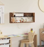 VidaXL Tijdschrift Rek met plank Oudhout 80 x 12 x 30 cm Bewerkt hout