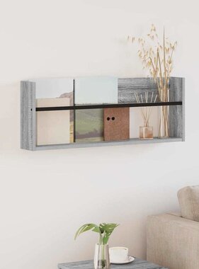 VidaXL Tijdschrift Rek Grijs Sonoma 80 x 12 x 30 cm Bewerkt hout