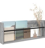 VidaXL Tijdschrift Rek Grijs Sonoma 80 x 12 x 30 cm Bewerkt hout