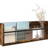 VidaXL Tijdschrift Rek Gerookt eiken 80 x 12 x 30 cm Bewerkt hout