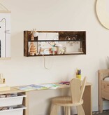 VidaXL Tijdschrift Rek Gerookt eiken 80 x 12 x 30 cm Bewerkt hout