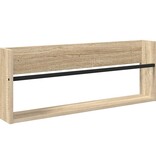 VidaXL Tijdschrift Rek Sonoma Eiken 80 x 12 x 30 cm Bewerkt hout