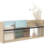 VidaXL Tijdschrift Rek Sonoma Eiken 80 x 12 x 30 cm Bewerkt hout