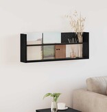 VidaXL Tijdschrift Rek Zwart Eiken 80 x 12 x 30 cm Bewerkt hout